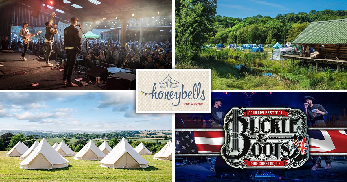 Buckle & Boots Festival 2021 Glamping Honeybells Luxury Bell Tent Hire